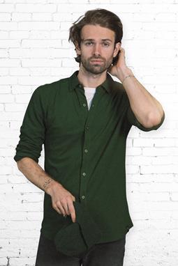 Overhemd Piqué Donker Groen