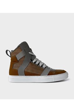 Sneakers Wooden Cube Brown