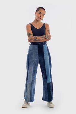 Wide Jeans Recycled Blue