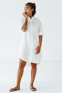 The Driftwood Tales Blouse Dress White