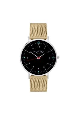 Hurtig Lane Moderno Uhr Silber, Schwarz & Gold
