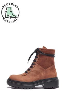 Lace Up Boots Isolda Suede Camel