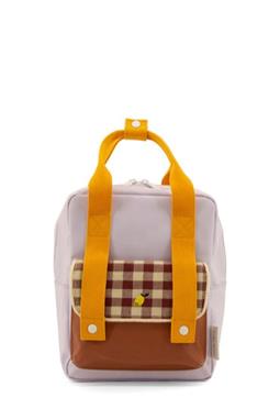 Small Backpack Gingham Lilac Orange