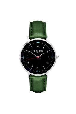 Hurtig Lane Uhr Moderno Silber, Schwarz & Grün