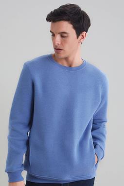 ORGANICATION Sweatshirt Side Pockets Blue
