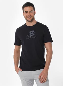 ORGANICATION T-Shirt Bicycle Print Black