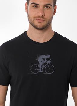 ORGANICATION T-Shirt Bicycle Print Black