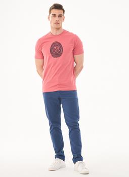 ORGANICATION T-Shirt Fiets Print Woestijnroos