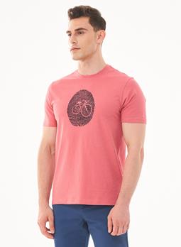 ORGANICATION T-Shirt Fiets Print Woestijnroos