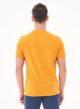 ORGANICATION T-Shirt Fiets Print Oranje