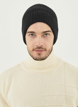 ORGANICATION Beanie Unisex Knitted Black