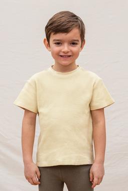 Basic T-Shirt Cremig Gelb