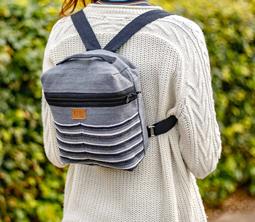 LaLu Products Alia Black & White Backpack | Organic Cotton