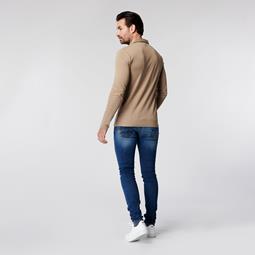 SKOT Langarm-Poloshirt Sand