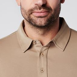 SKOT Langarm-Poloshirt Sand