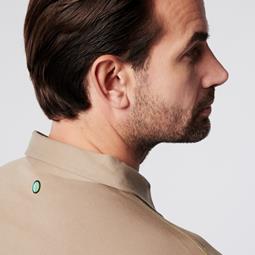SKOT Langarm-Poloshirt Sand