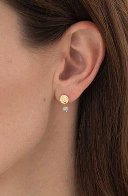 A Beautiful Story Earrings Mini Coin Moonstone Gold
