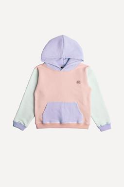 Trendsplant Hoodie Color Block Pale Pink, Purple & Green