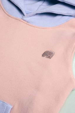 Trendsplant Hoodie Color Block Pale Pink, Purple & Green