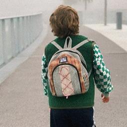 LaLu Products Kinderrucksack Dhonu Hellgrün Orange