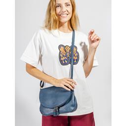Arsayo Bag The Messenger Vegan Eco-Leather Navy Blue