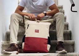 8000kicks EU Backpack Everyday Beige And Red