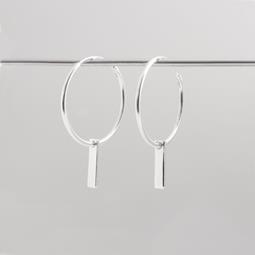fejn Hoop Charms Tag Silver