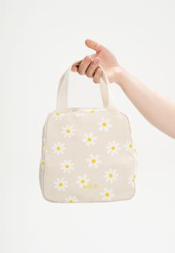 MELA Bag Organizer Medium Jasmeet Greige /Daisy Print Cream