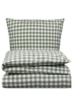MELA Beddengoedset Majuli Check Herbal Green / Natural White
