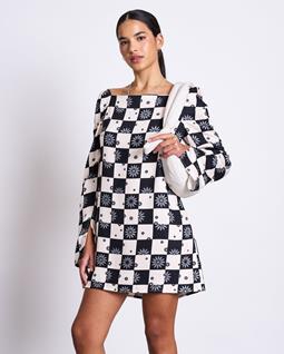JAN 'N JUNE Minikleid Mit Quadratischem Ausschnitt Glad Floral Square Print