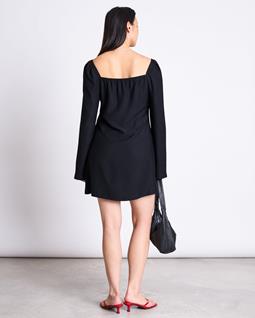 JAN 'N JUNE Minikleid Quadratischer Ausschnitt Glad Schwarz
