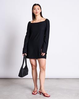 JAN 'N JUNE Minikleid Quadratischer Ausschnitt Glad Schwarz
