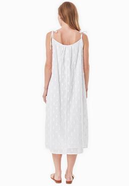 ORGANICATION Kleid Jacquard Weiß