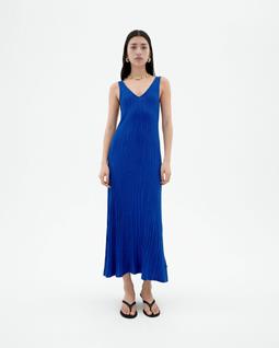 Thinking MU Kleid Strick Sade Blau