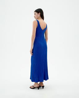 Thinking MU Kleid Strick Sade Blau