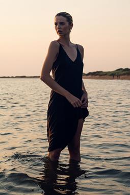 Neu Nomads Slip Dress Bias Schwarz