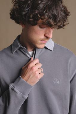 Trendsplant Sweater Polo Essential Pigment Pewter Grey