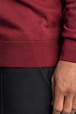 DIRTS Strickpullover Klassischer Rundhalsausschnitt Royal Burgundy