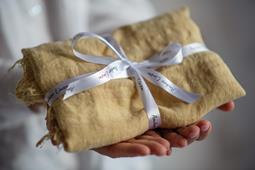 Amber Linen Scarf Butter Yellow