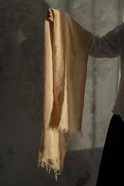 Amber Linen Scarf Butter Yellow