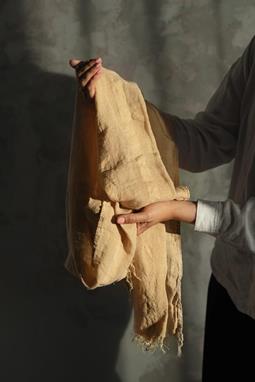 Amber Linen Scarf Butter Yellow