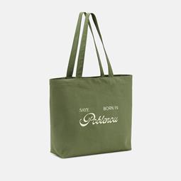 SAYE Tote Bag Born In Poblenou Forest Green