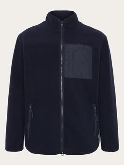 KnowledgeCotton Apparel Zip Jacket Loose Fleece Night Sky Navy