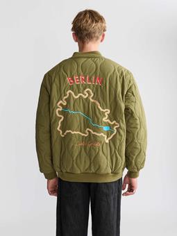 Yahmo Jacke Bomber Quilted Kurt Grün