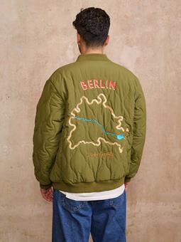 Yahmo Jacke Bomber Quilted Kurt Grün