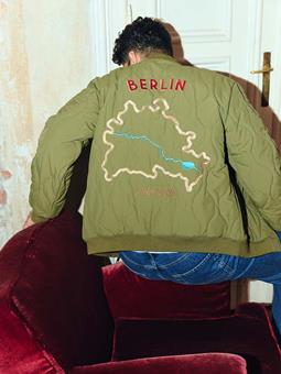Yahmo Jacke Bomber Quilted Kurt Grün
