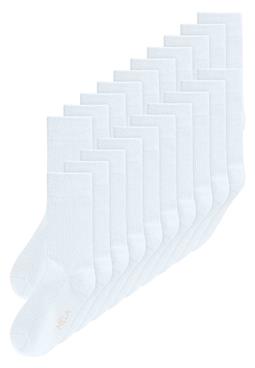 MELA Multipack Van 20 Geribbelde Witte Sokken