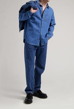 MUD Jeans Hemd Denim Chris Medium Stone Blue