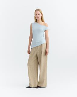 Thinking MU Broek Met Wijde Pijpen, Patti Raw Ecru