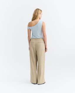 Thinking MU Broek Met Wijde Pijpen, Patti Raw Ecru